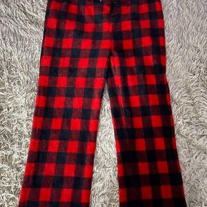 Kids Red and Black Plaid Pants